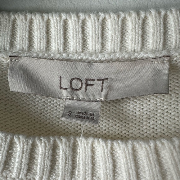 White Crew Neck Sweater - Picture 5 of 6